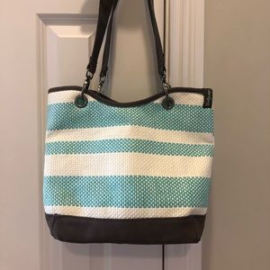 Thirty-One Euro Straw Tote/Purse